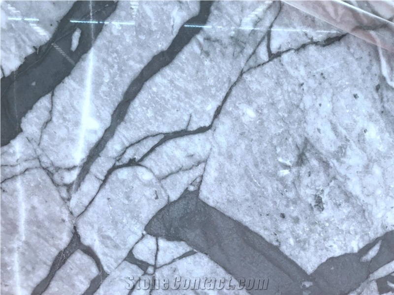 New Calacatta White Grey Marble Slabs,Wall Floor Polished Tiles