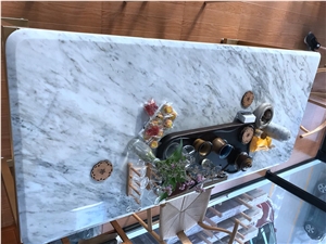 Sochi White New Carrara White Marble Bar Kitchen Tops