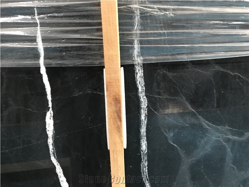 White in the Night Black Marble Slabs,Polished Tiles,Cut-To-Size