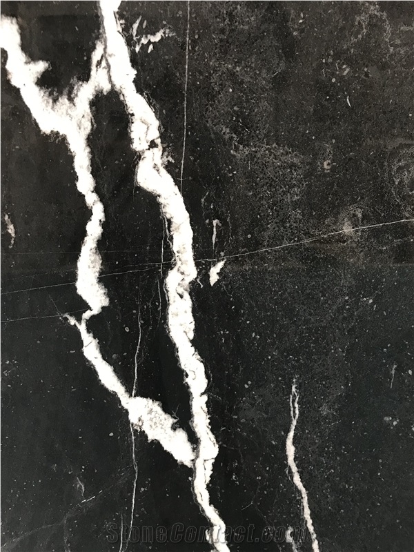 White in the Night Black Marble Slabs,Polished Tiles,Cut-To-Size