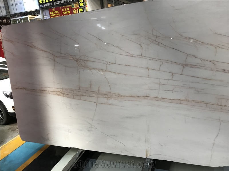 White Marble Withe Red Veins Dolomite Spider Marble Slabs,Tiles