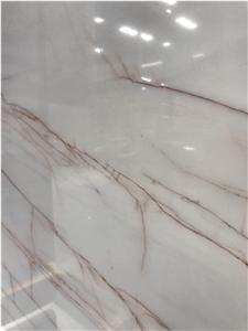 White Marble Withe Red Veins Dolomite Spider Marble Slabs,Tiles