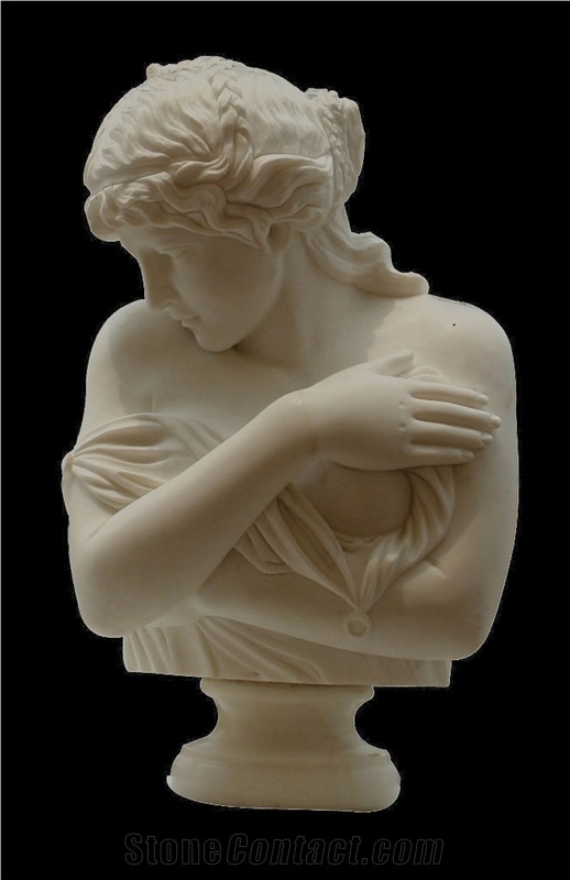 Beige Marble Statues, Human Sculpture,Handcarved,Abstract Sculpture