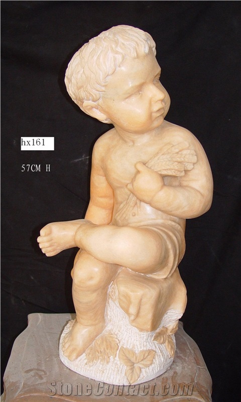 Beige Marble Statues, Human Sculpture,Handcarved,Abstract Sculpture