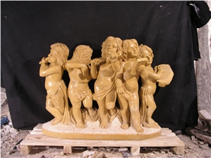 Beige Marble Statues, Human Sculpture,Handcarved,Abstract Sculpture