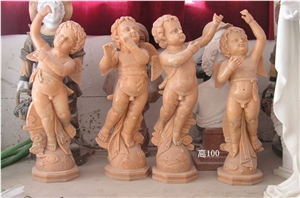 Beige Marble Statues, Human Sculpture,Handcarved,Abstract Sculpture
