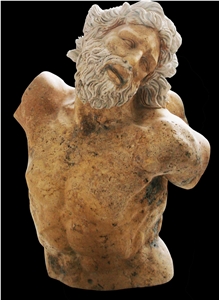 Beige Marble Statues, Human Sculpture,Handcarved,Abstract Sculpture