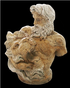 Beige Marble Statues, Human Sculpture,Handcarved,Abstract Sculpture
