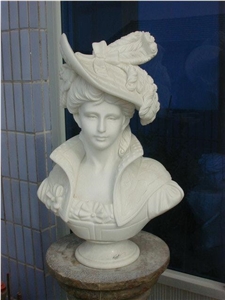 Beige Marble Statues, Human Sculpture,Handcarved,Abstract Sculpture