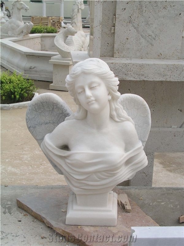 Beige Marble Statues, Human Sculpture,Handcarved,Abstract Sculpture