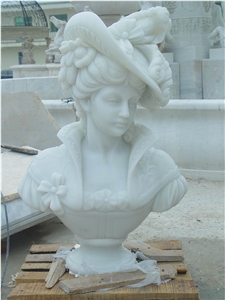 Beige Marble Statues, Human Sculpture,Handcarved,Abstract Sculpture