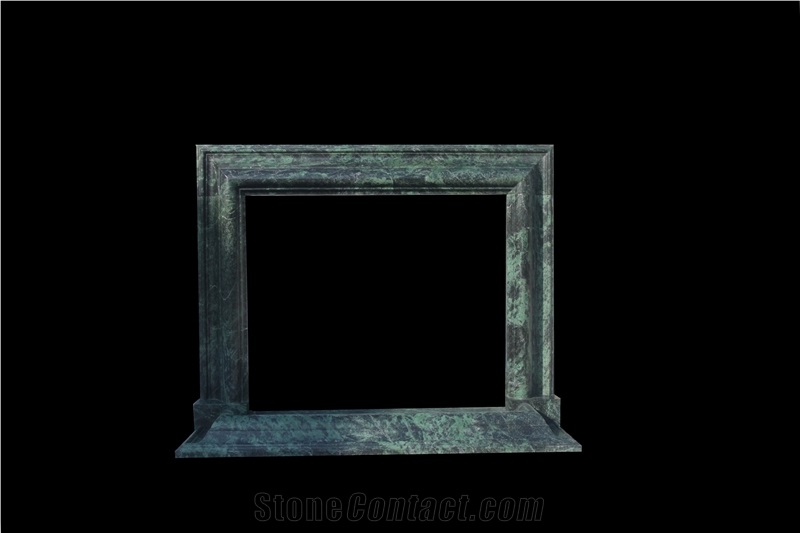 Fireplace Mantel, Dark Green Fireplace, Western Style,Handcrafted