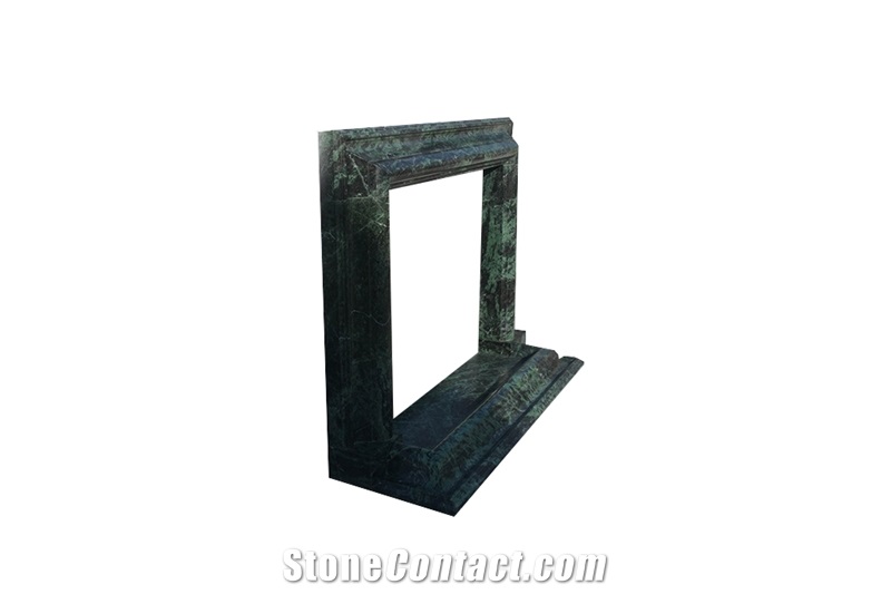 Fireplace Mantel, Dark Green Fireplace, Western Style,Handcrafted