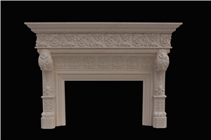 Fireplace Mantel,Egyptian Beige Fireplace,Western Style,Handcrafted Fireplace Mantel,Egyptian Beige Fireplace,Western Style,Handcrafted