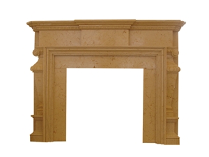 Fireplace Mantel,Egyptian Sunny Yellow,Western Style,Handcrafted