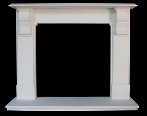 Fireplace Mantel,White Marble Fireplace,Western Style,Handcrafted