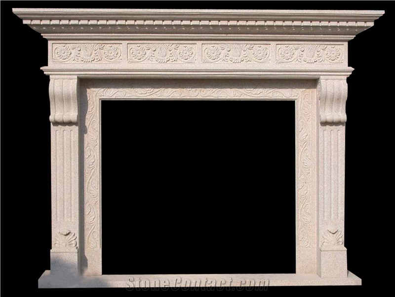 Fireplace Mantel,White Marble Fireplace,Western Style,Handcrafted