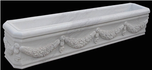 Handcarved Marble Flower Pots Garden Urban Pot