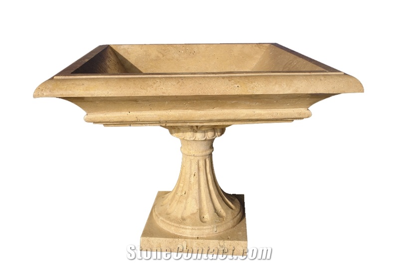 Handcarved Marble Flower Pots Garden Urban Pot