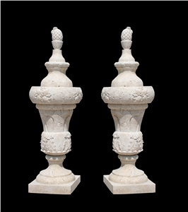 Handcarved Marble Flower Pots Garden Urban Pot