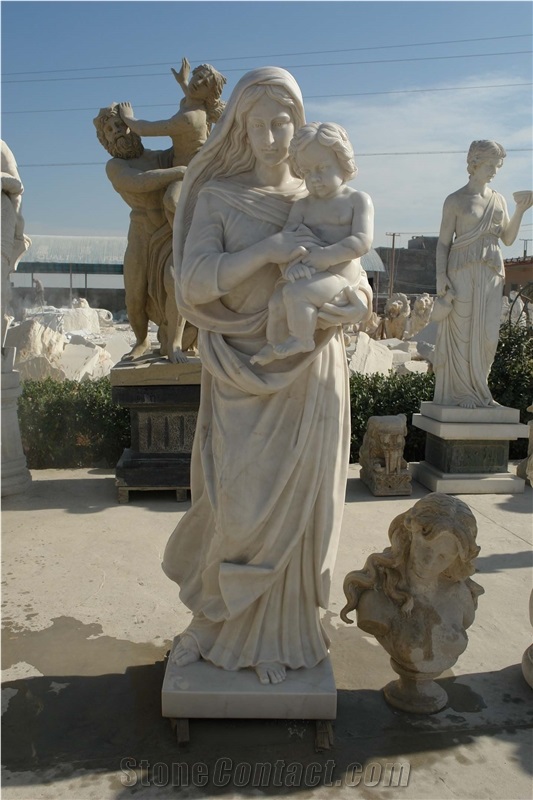 Handcarved Marble Western Style Human Sculpture