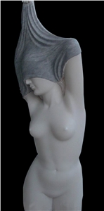 Handcarved Marble Western Style Human Sculpture