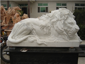 Lion Statued/ Outdoor Sculpture/ Handcarved Sculpture/ Stone Carving