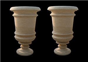 Marble Handcarved,Sculptured Stone Flower Pot/Marble Vases