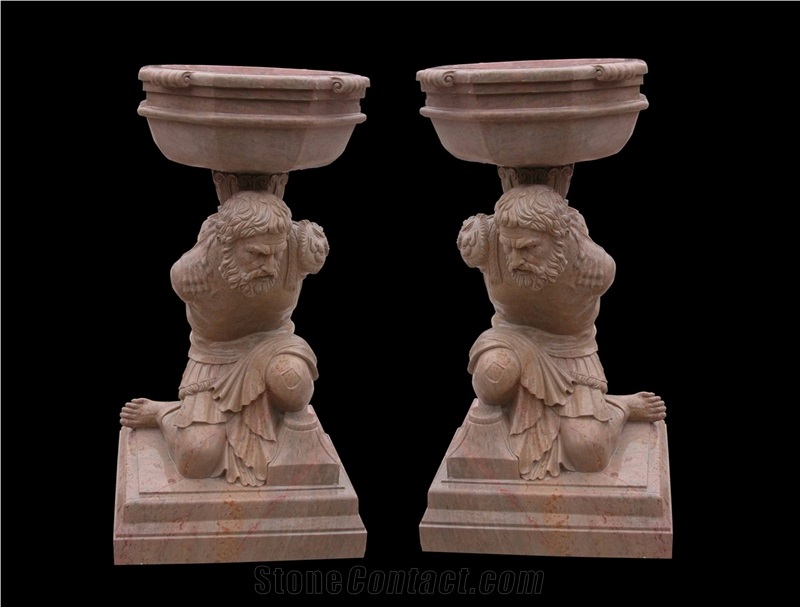 Marble Handcarved,Sculptured Stone Flower Pot/Marble Vases