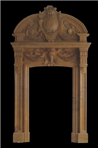 Marble Sculptured Door Surround, Western Style Handcarved Door