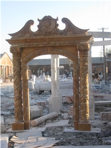Marble Sculptured Door Surround, Western Style Handcarved Door