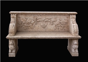 Outdoor Bench, Garden Furniture, Stone Chair, Handcarved Bench