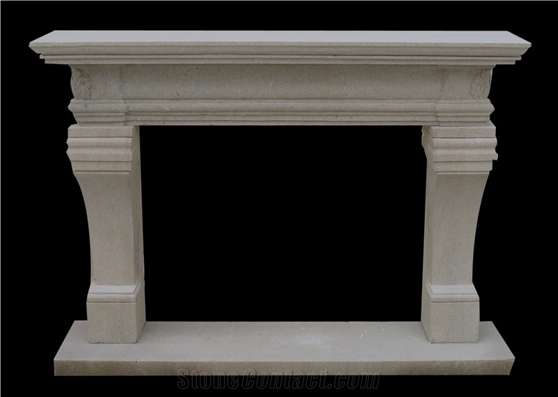 Red Marble Handcarved Fireplaces Mantel, Western Style Sculptured
