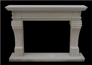 Red Marble Handcarved Fireplaces Mantel, Western Style Sculptured