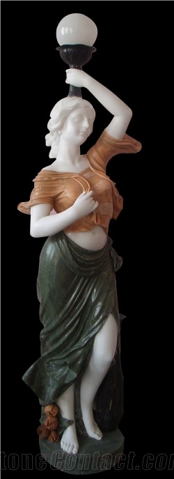 White Marble Hand Carved Human Sculptures, Western Sculptured Statues