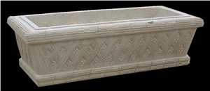 White Marble Handcarved,Sculptured Stone Flower Pot/Marble Vases