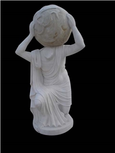 White Marble Human Sculpture, Budha Statue, Handcarved Sculpture