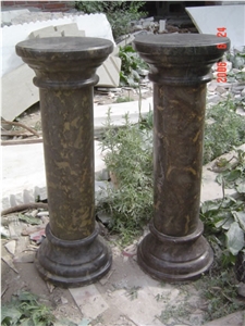 White Marble Pedestal Columns, Carving Stone Columns