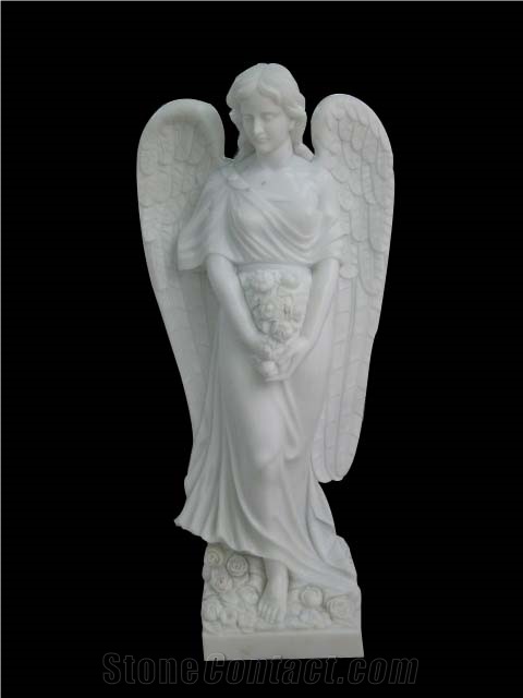 White Marble Statues, Human Sculpture,Handcarved,Angel Sculpture