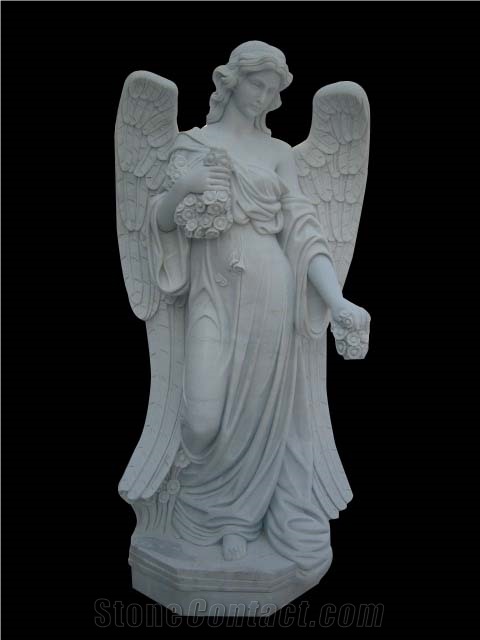 White Marble Statues, Human Sculpture,Handcarved,Angel Sculpture