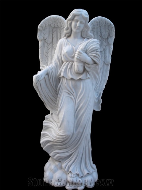 White Marble Statues, Human Sculpture,Handcarved,Angel Sculpture