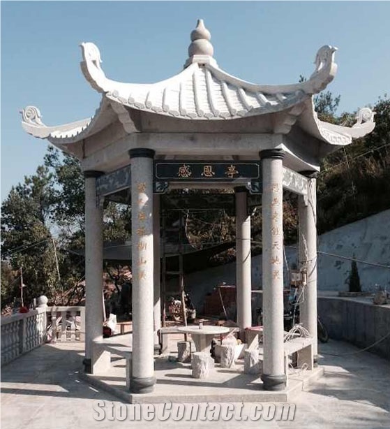 Chinese Style Granite Gazebo Pavilion Bower