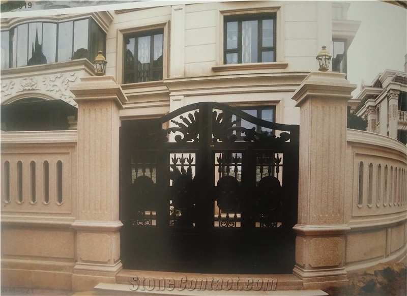 Granite Building Stone Customized Gate Fence