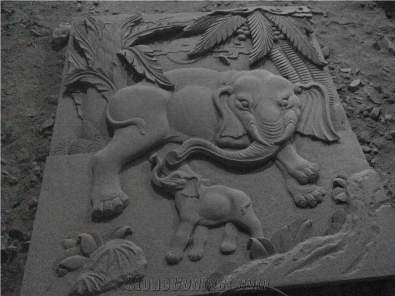 Granite Flower Animalengravings Embossments Relieve
