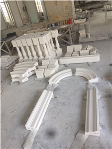 White Turkish Limestone Window Frame Surround Sill Customized