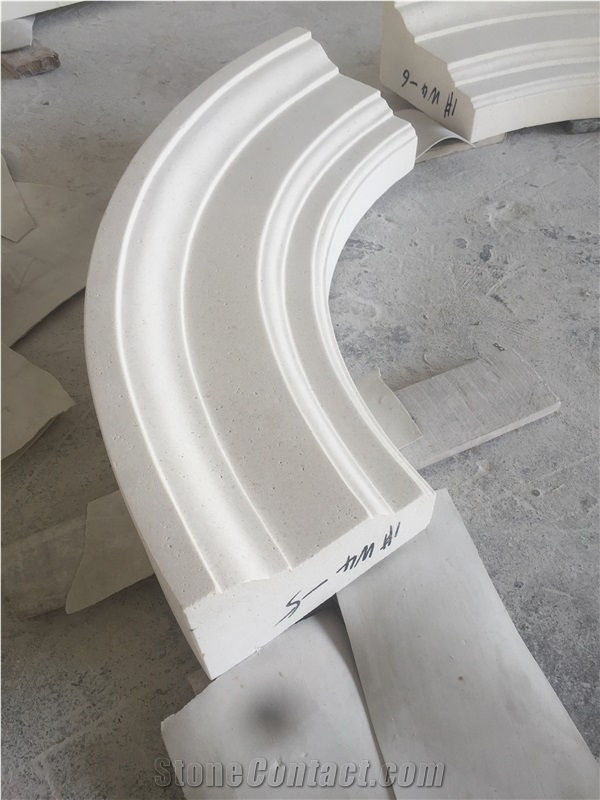 White Turkish Limestone Window Frame Surround Sill Customized