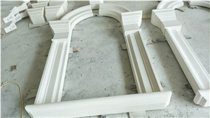 White Turkish Limetone Window Frame Surround Sill Customized