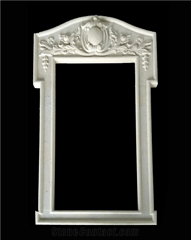 White Turkish Limetone Window Frame Surround Sill Customized