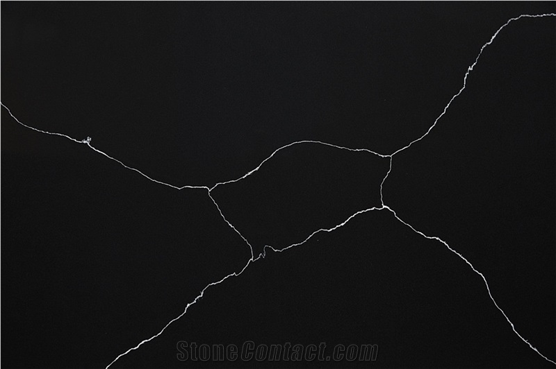 Black White Vemy Quartz Surface VM-910-1