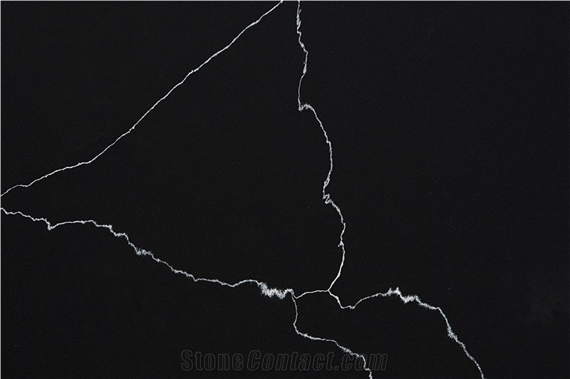 Black White Vemy Quartz Surface VM-910-1